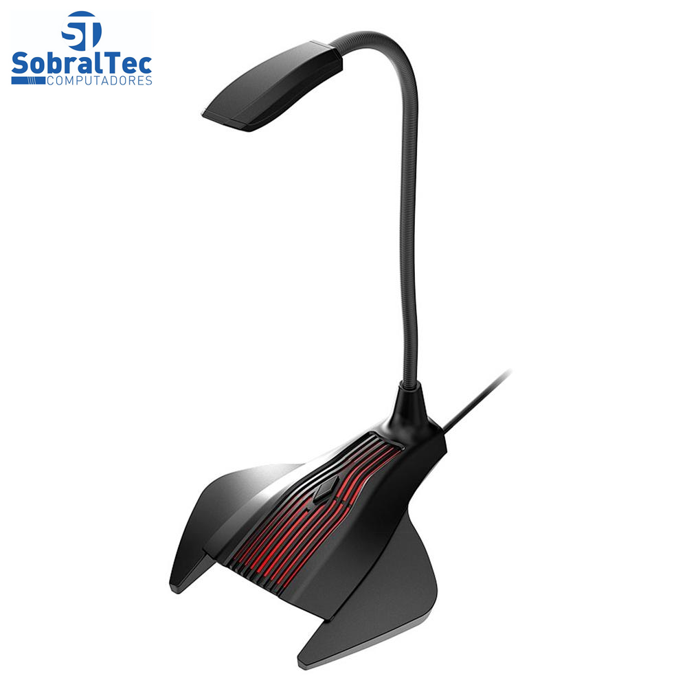 Microfone Gamer C3Tech Conexão P2 Omnidirecional Preto- MI-G10BK